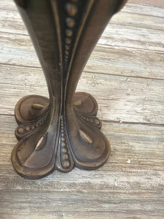 Vintage PartyLite Hydrangea Tiffany-Style Stained Glass Tealight Candleholder - Picture 9 of 16